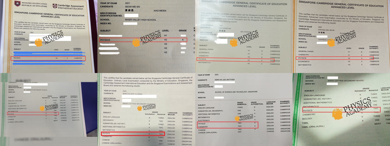 a level & o level physics exam results physics academy results