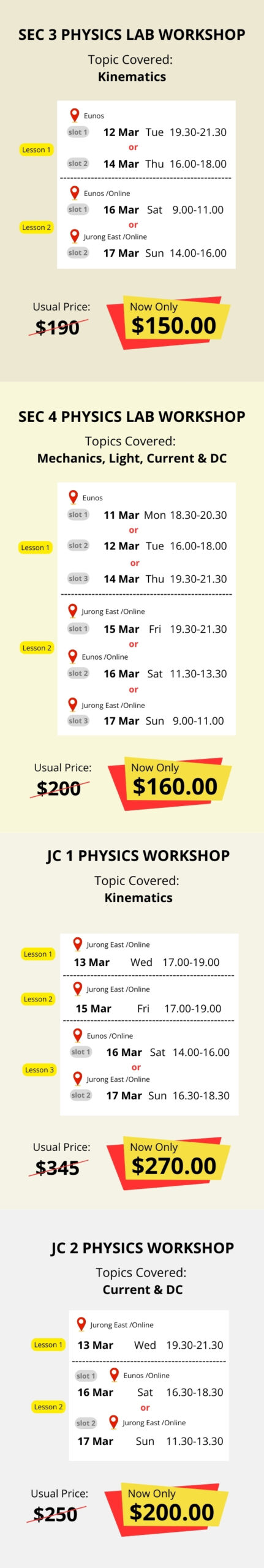 March Workshop 2024 Physics Lesson details