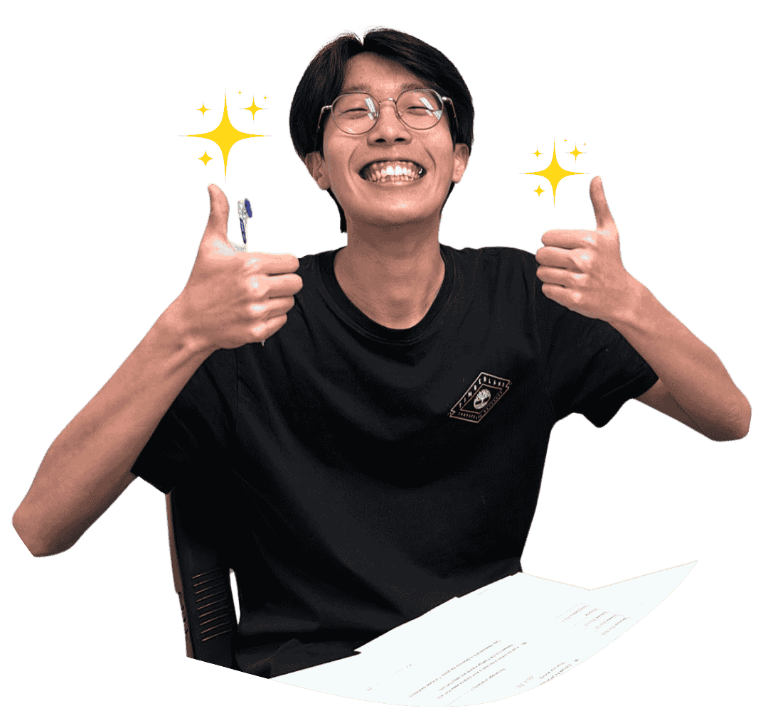 s3 student thumbs up